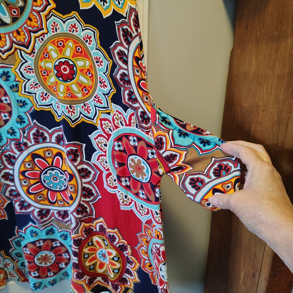 Colorful Mandala Print Dress - Picture 4 of 4